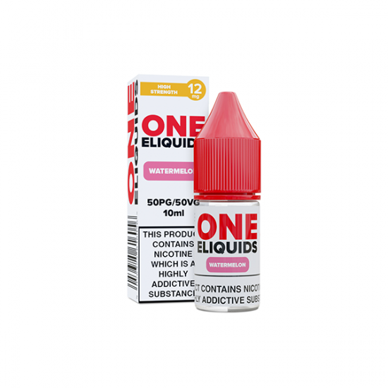 12mg One E-Liquids Flavoured Nicotine E-Liquid 10ml (50VG/50PG) - Flavour: Watermelon