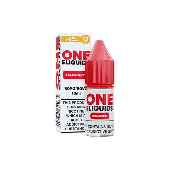 12mg One E-Liquids Flavoured Nicotine E-Liquid 10ml (50VG/50PG) - Flavour: Strawberry