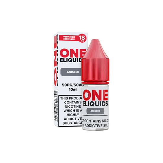 18mg One E-Liquids Flavoured Nicotine E-Liquid 10ml (50VG/50PG) - Flavour: Aniseed