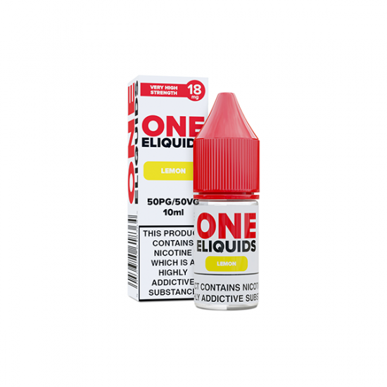 18mg One E-Liquids Flavoured Nicotine E-Liquid 10ml (50VG/50PG) - Flavour: Lemon