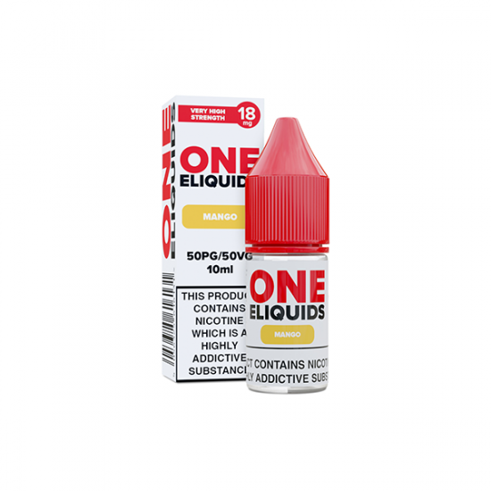 18mg One E-Liquids Flavoured Nicotine E-Liquid 10ml (50VG/50PG) - Flavour: Mango