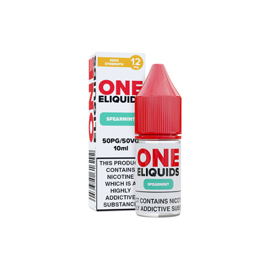 12mg One E-Liquids Flavoured Nicotine E-Liquid 10ml (50VG/50PG) - Flavour: Spearmint