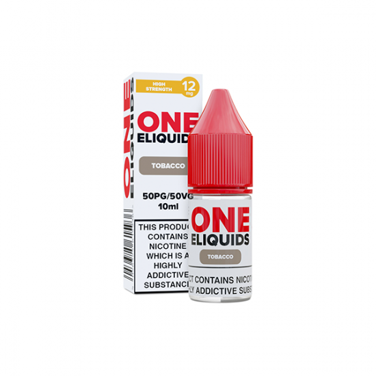 12mg One E-Liquids Flavoured Nicotine E-Liquid 10ml (50VG/50PG) - Flavour: Tobacco