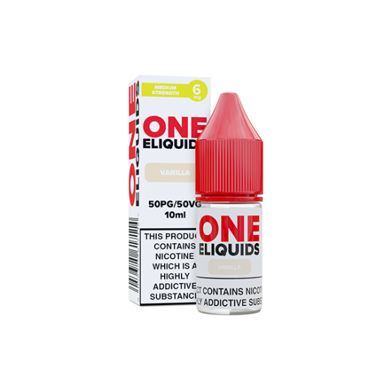 6mg One E-Liquids Flavoured Nicotine E-Liquid 10ml (50VG/50PG) - Flavour: Vanilla