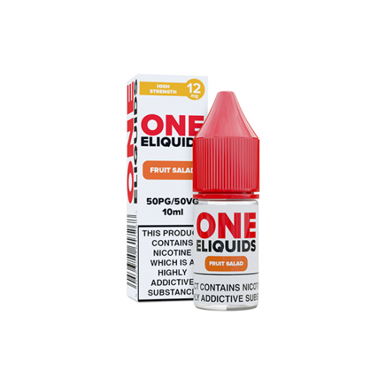 12mg One E-Liquids Flavoured Nicotine E-Liquid 10ml (50VG/50PG) - Flavour: Fruit Salad