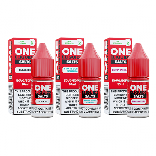 5mg One E-Liquids Flavoured Nic Salt 10ml (50VG/50PG) - Flavour: Fruit Berry Menthol