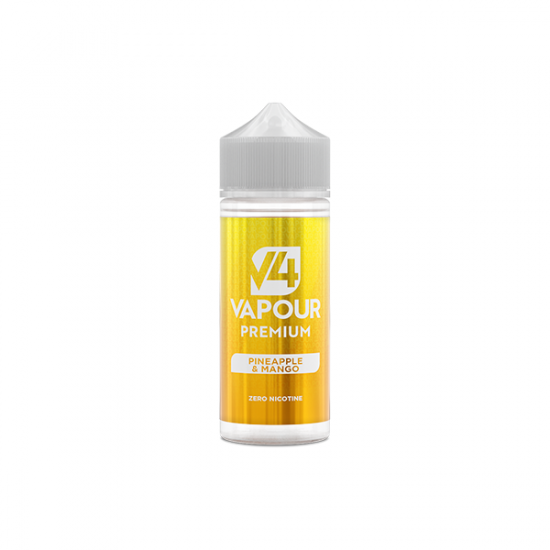 V4 Premium 100ml Shortfill 0mg (70VG/30PG) - Flavour: Pineapple & Mango