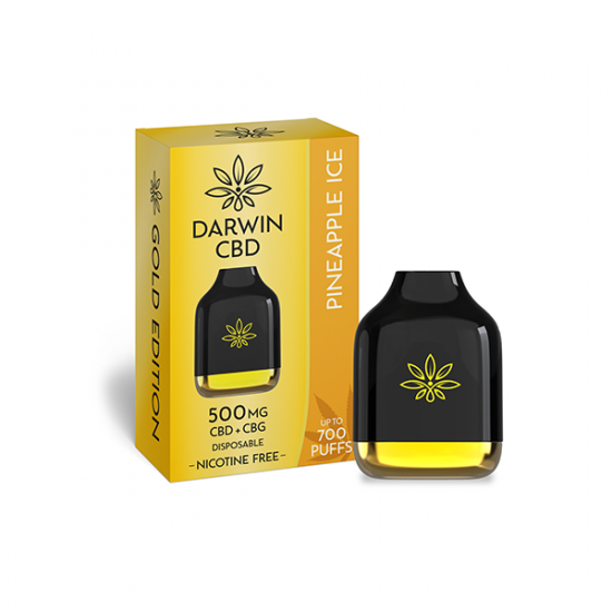 Darwin 500mg CBD + CBG Cube Disposable 700 Puffs - Flavour: Pineapple Ice