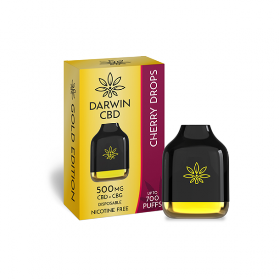 Darwin 500mg CBD + CBG Cube Disposable 700 Puffs - Flavour: Cherry Drops