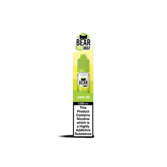 Bear Pro Max 20mg Bar Series Nic Salts 10ml (50VG/50PG) - Flavour: Lemon Lime