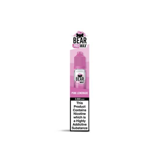 Bear Pro Max 20mg Bar Series Nic Salts 10ml (50VG/50PG) - Flavour: Pink Lemonade