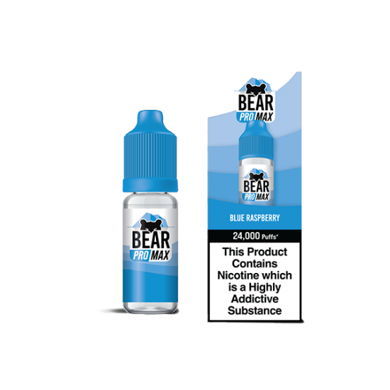 Bear Pro Max 75ml Longfill Bar Series includes 4X 20mg Bar Salts - Flavour: Blue Raspberry