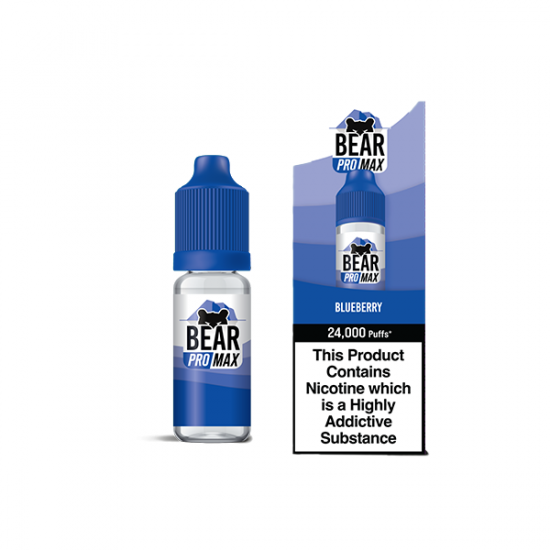 Bear Pro Max 75ml Longfill Bar Series includes 4X 20mg Bar Salts - Flavour: Blueberry