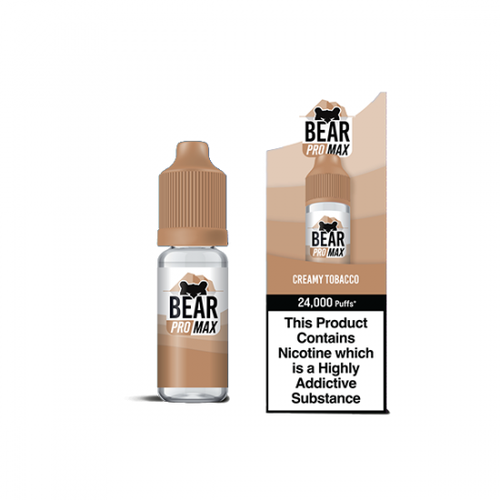 Bear Pro Max 75ml Longfill Bar Series includes 4X 20mg Bar Salts - Flavour: Creamy tobacco