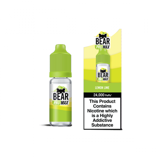 Bear Pro Max 75ml Longfill Bar Series includes 4X 20mg Bar Salts - Flavour: Lemon Lime