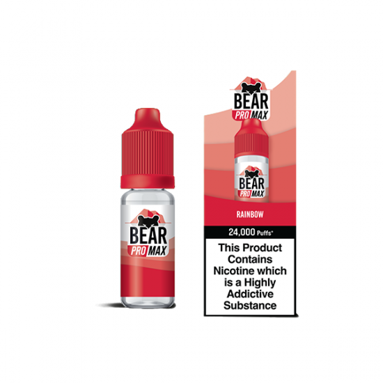 Bear Pro Max 75ml Longfill Bar Series includes 4X 20mg Bar Salts - Flavour: Rainbow