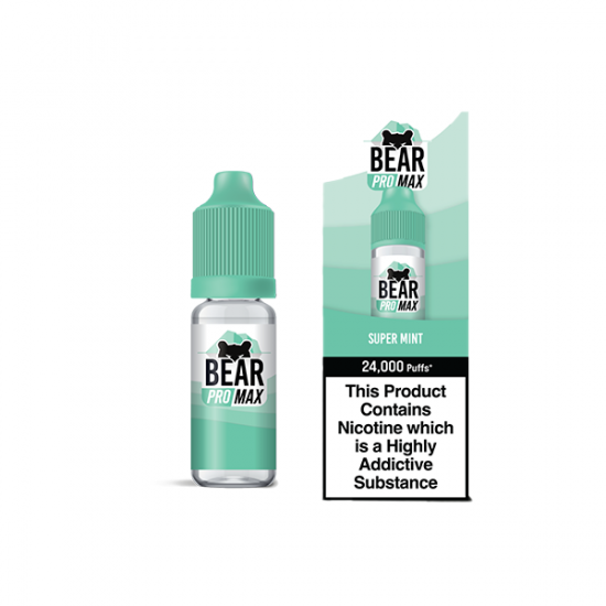 Bear Pro Max 75ml Longfill Bar Series includes 4X 20mg Bar Salts - Flavour: Super mint