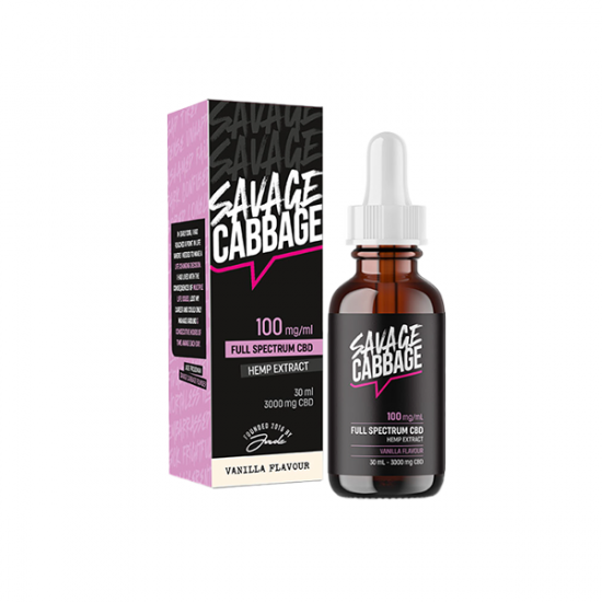 Savage Cabbage 3000mg CBD Oil Vanilla 30ml