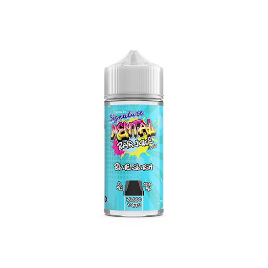 0mg Signature Mental Bar Juice 100ml Shortfill (50PG/50VG) - Flavour: Blue Slush