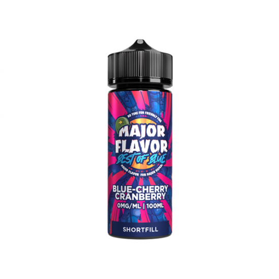 Major Flavour Best Of Blue 100ml Shortfill 0mg (70VG/30PG) - Flavour: Blue Cherry Cranberry