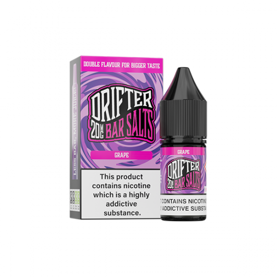 20mg Drifter Bar Salts 10ml (50VG/50PG) - Flavour: Grape