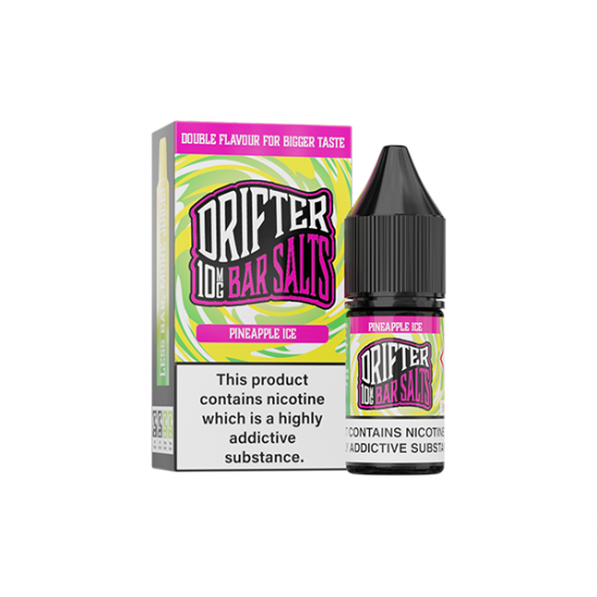 10mg Drifter Bar Salts 10ml (50VG/50PG) - Flavour: Pineapple Ice