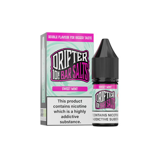 10mg Drifter Bar Salts 10ml (50VG/50PG) - Flavour: Sweet Mint