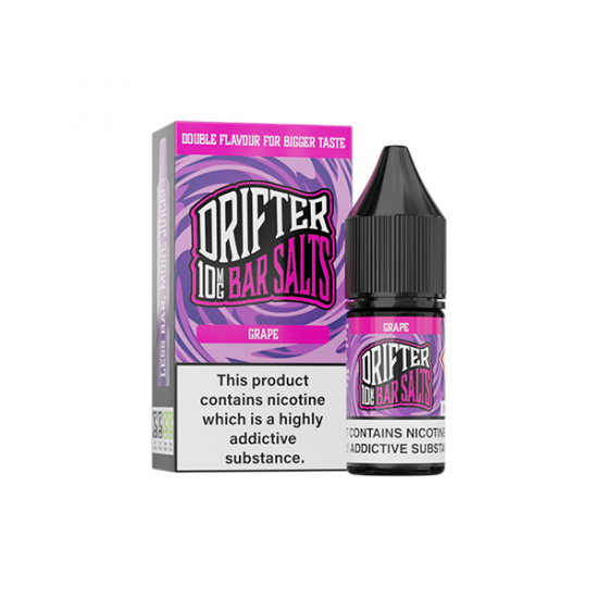 10mg Drifter Bar Salts 10ml (50VG/50PG) - Flavour: Grape