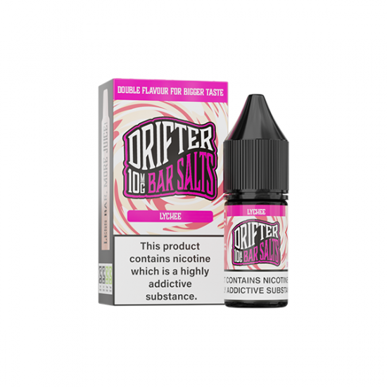 10mg Drifter Bar Salts 10ml (50VG/50PG) - Flavour: Lychee