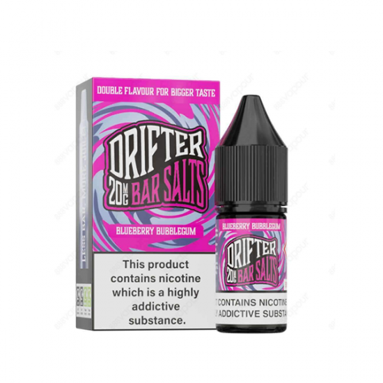 20mg Drifter Bar Salts 10ml (50VG/50PG) - Flavour: Blueberry Bubblegum