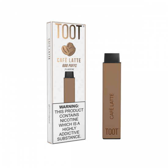 20mg TOOT Bar Disposable Vape Device 600 Puffs - Flavour: Cafe Latte