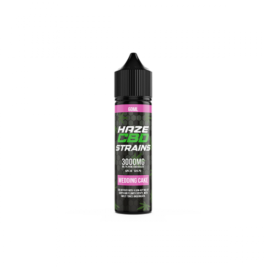 Haze CBD Strains 3000mg CBD E-Liquid 50ml Shortfill 0mg (50VG/50PG) - Flavour: Wedding Cake