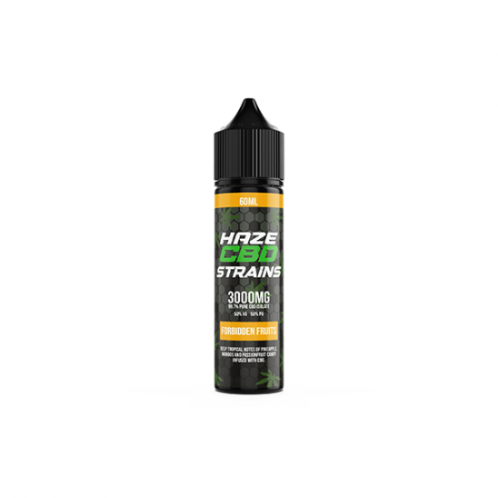 Haze CBD Strains 3000mg CBD E-Liquid 50ml Shortfill 0mg (50VG/50PG) - Flavour: Forbidden Fruits