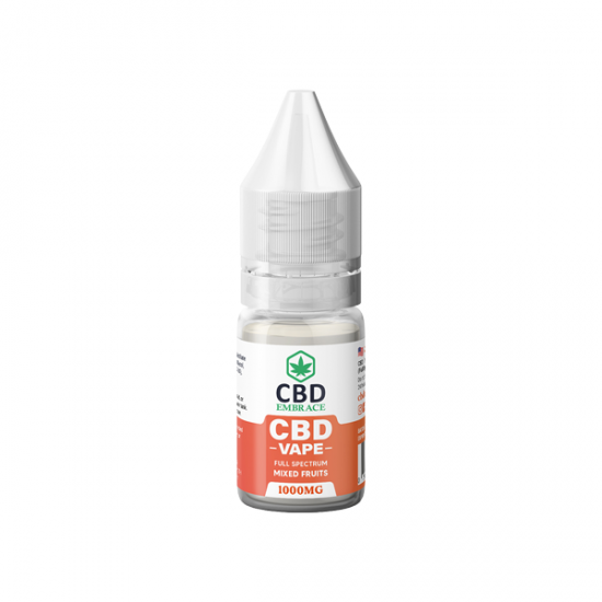 CBD Embrace 1000mg Full Spectrum CBD Vape Oil - 10ml - Flavour: Mixed Fruits