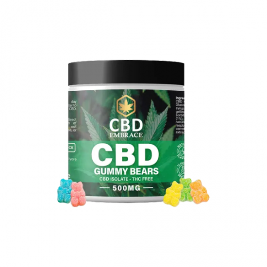 CBD Embrace 500mg CBD Isolate Gummy Bears - 40 Pieces