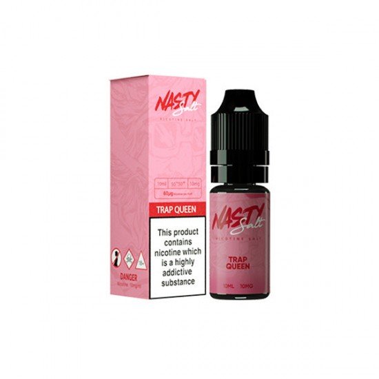 10mg Nasty Salts 10ml Nic Salts (50VG/50PG) - Flavour: Trap Queen