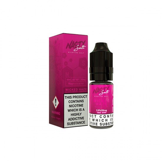 10mg Nasty Salts 10ml Nic Salts (50VG/50PG) - Flavour: Wicked Haze