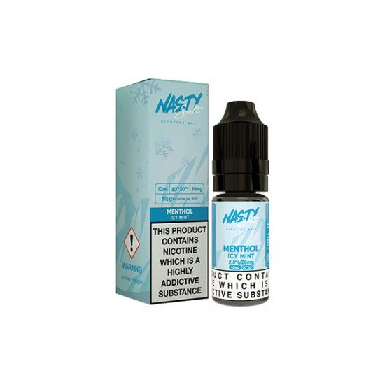 20mg Nasty Salts 10ml Nic Salts (50VG/50PG) - Flavour: Menthol