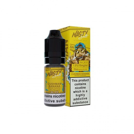 20mg Nasty Salts 10ml Nic Salts (50VG/50PG) - Flavour: Cushman Banana