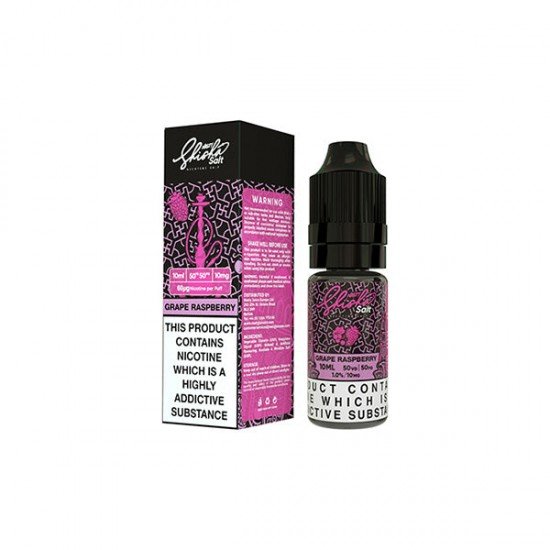 10mg Nasty Salts 10ml Nic Salts (50VG/50PG) - Flavour: Grape Raspberry