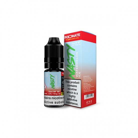 10mg Nasty Pod Mate 10ml Nic Salts (50VG/50PG) - Flavour: Watermelon Ice