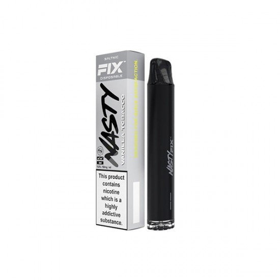 10mg Nasty Air Fix Disposable Vaping Device 675 Puffs - Flavour: Vanilla Tobacco