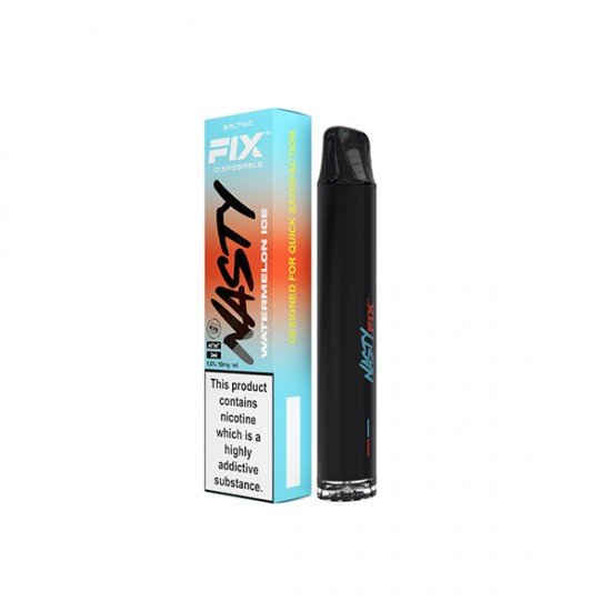 20mg Nasty Air Fix Disposable Vaping Device 675 Puffs - Flavour: Watermelon Ice