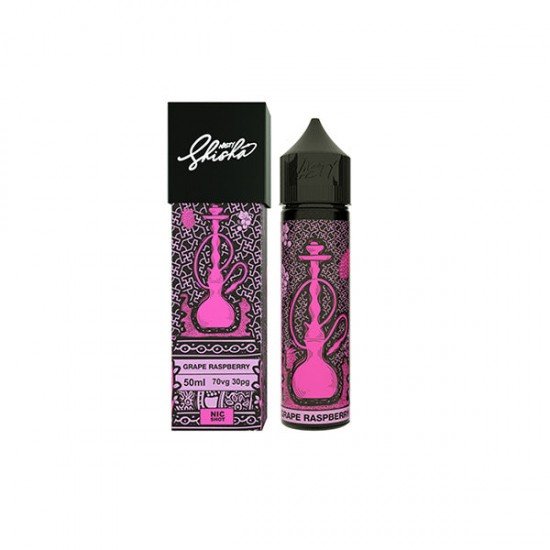 Shisha By Nasty Juice 50ml Shortfill 0mg (70VG/30PG) - Flavour: Grape Raspberry