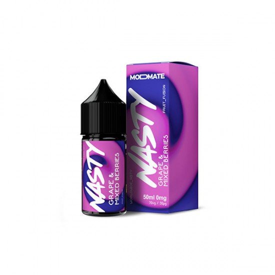 Mod Mate By Nasty Juice 50ml Shortfill 0mg (70VG/30PG) - Flavour: Grape & Mixed Berries