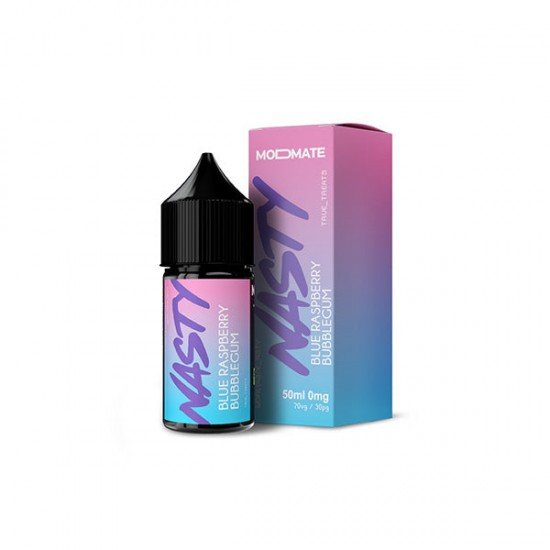 Mod Mate By Nasty Juice 50ml Shortfill 0mg (70VG/30PG) - Flavour: Blue Raspberry Bubblegum