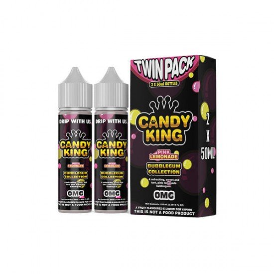 Candy King By Drip More 50ml Shortfill 0mg Twin Pack (70VG/30PG) - Flavour: Pink Lemonade