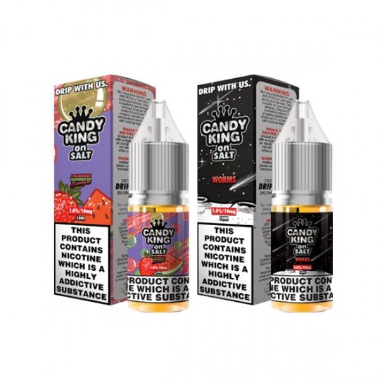 10mg Candy King Salts By Drip More 10ml Nic Salts (50VG/50PG) - Flavour: Worms