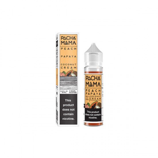 Pacha Mama By Charlies Chalk Dust 50ml Shortfill 0mg (70VG/30PG) - Flavour: Peach Papaya Coconut Cream