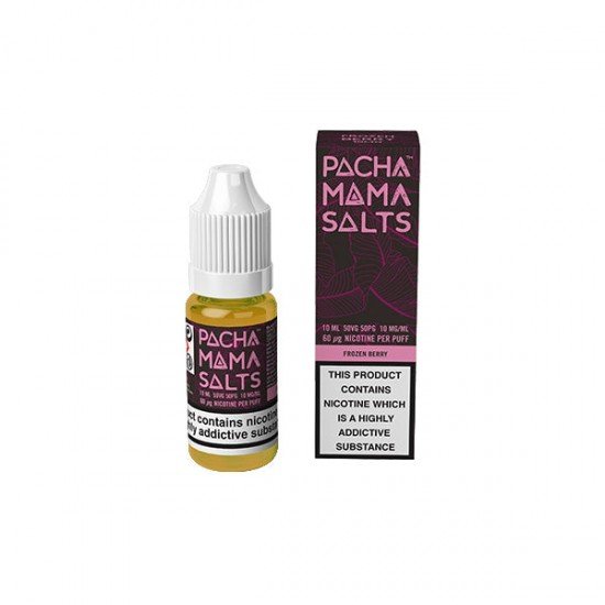 20mg Pacha Mama By Charlies Chalk Dust Salts 10ml Nic Salt (50VG/50PG) - Flavour: Frozen Berry